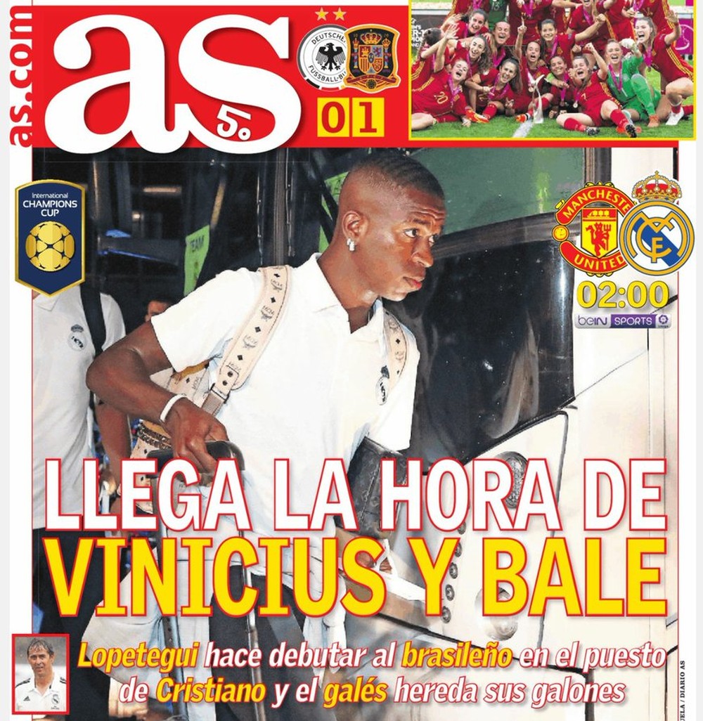 Jornais de Madri badalam possível estreia de Vinicius