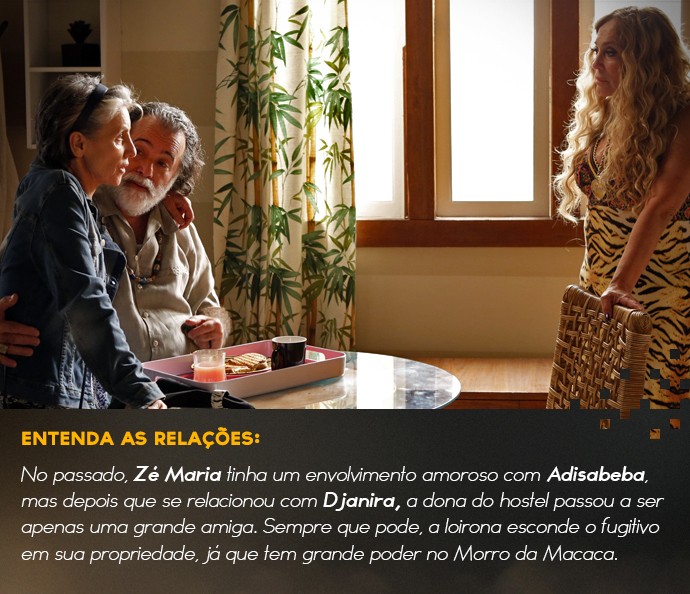 Entenda as relações - Zé Maria e Adisabeba (Foto: TV Globo)