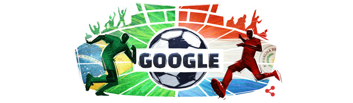 Quartas de final da Copa Am?rica, Brasil x Paraguai, ganha Doodle do Google (Foto: Reprodu??o/Google)