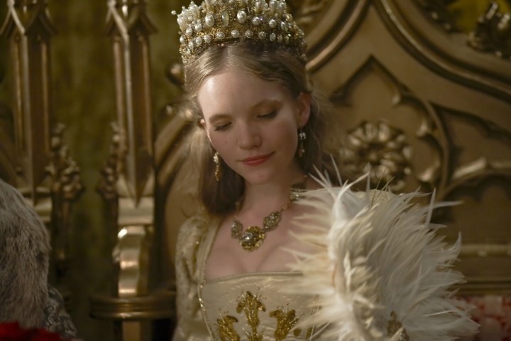 Tamzin Merchant como a Rainha Catarina em Os Tudors (Foto: reprodução)