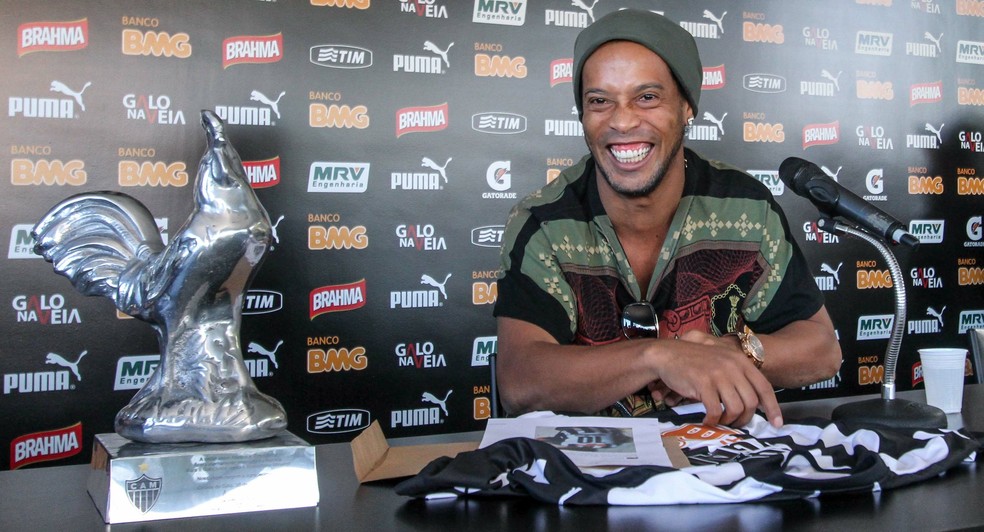Ronaldinho Gaúcho fez 88 jogos pelo Atlético-MG e fez 28 gols (Foto: Bruno Cantini/ Atlético-MG)