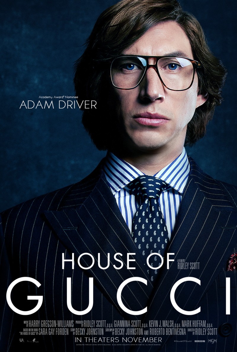 Adam Drive no pôster de House of Gucci (Foto: Divulgação)