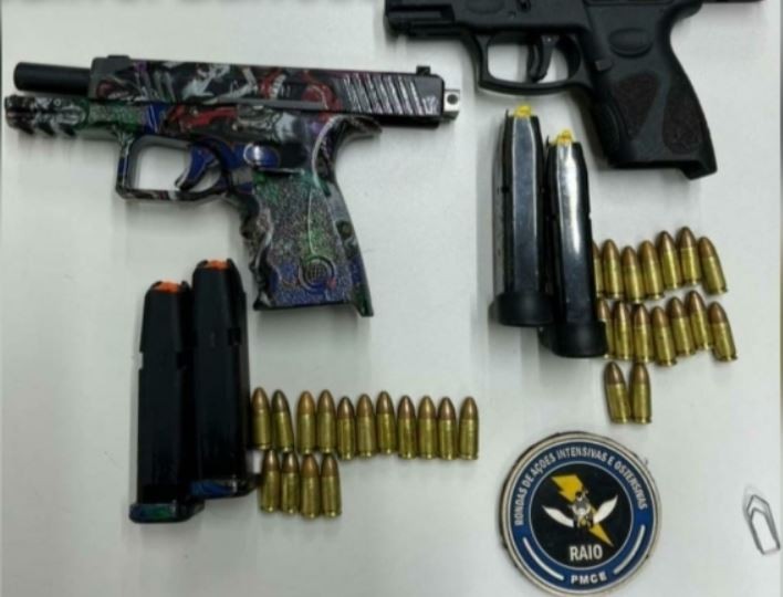Suspeitos são capturados com pistolas 9 mm em bar de Fortaleza