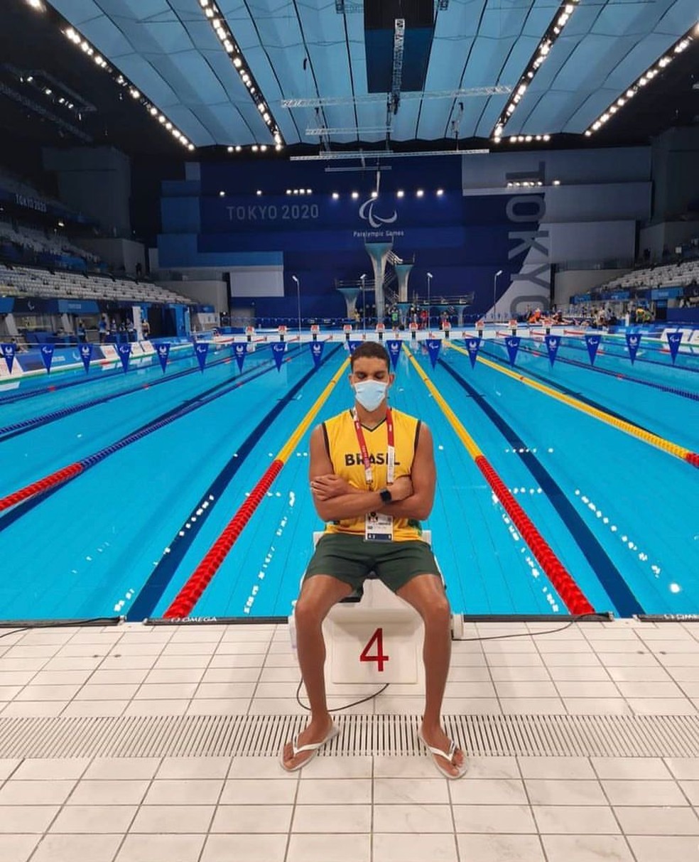 Wendell Belarmino Pereira, de 23 anos, é morador de Sobradinho e um grande potencial de medalha para a natação brasileira — Foto: Instagram/Reprodução