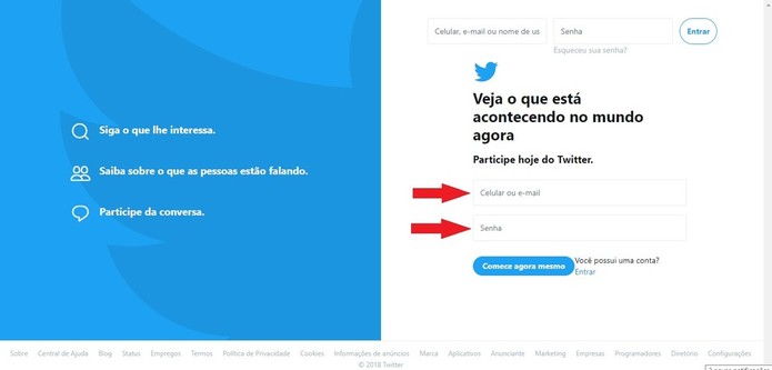 Twitter é um microblog que permite fazer postagens de até 280 caracteres (Foto: Reprodução/Clara Barreto) Twitter é um microblog que permite fazer postagens de até 280 caracteres (Foto: Reprodução/Clara Barreto)