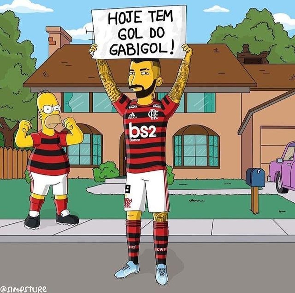 Meme - gol do Gabigol — Foto: Reprodução/Twitter