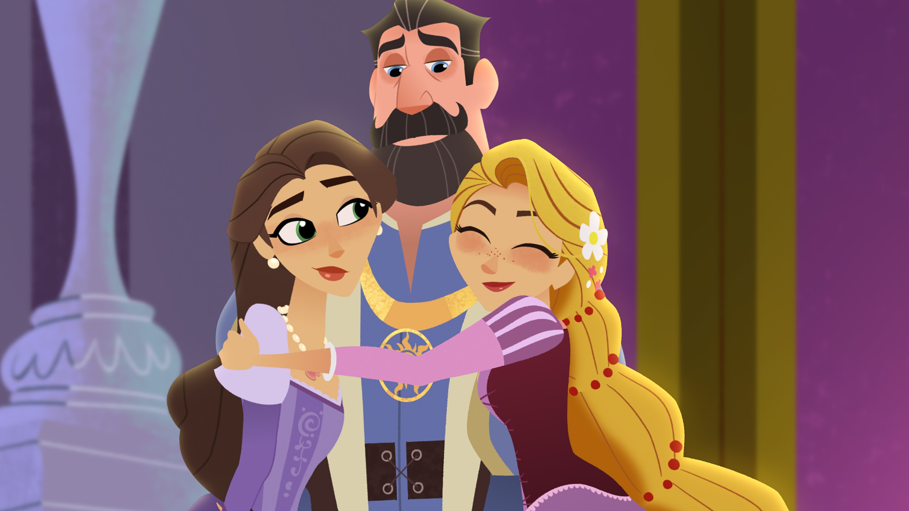 Rapunzel e os pais (Foto: Divulgação Disney)
