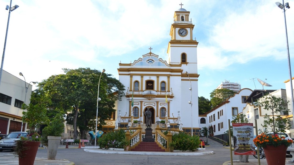 Igreja Matriz de São Lourenço, ponto de chegada do Caminho dos Anjos, um dos roteiros de peregrinação religiosa do Circuito das Águas de Minas Gerais — Foto: Crédito: Araucária Ecoturismo