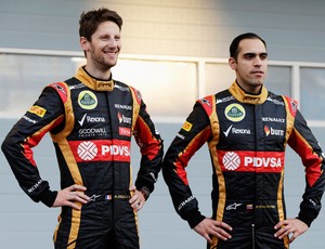 Pastor Maldonado e Romain Grosjean Lotus Testes BAhrein (Foto: Getty Images)