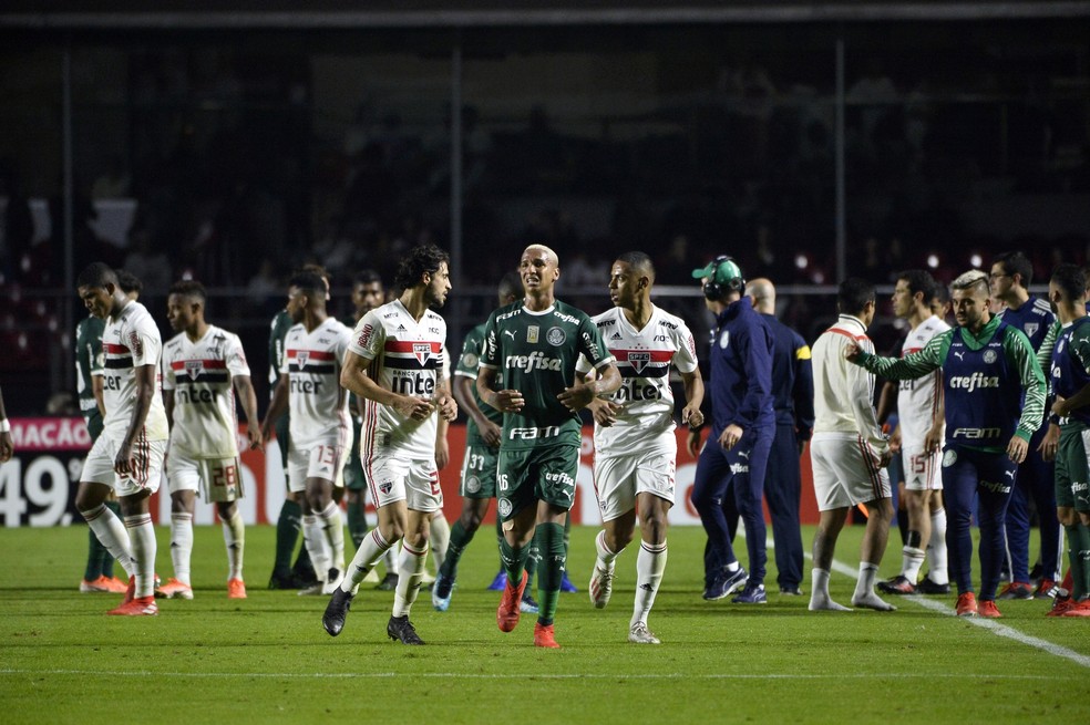 São Paulo e Palmeiras empataram por 1 a 1: Tricolor segue em jejum nos clássicos — Foto: Marcos Ribolli