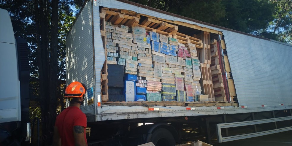 Caminhão lotado de droga é apreendido em Boituva — Foto: Arquivo Pessoal