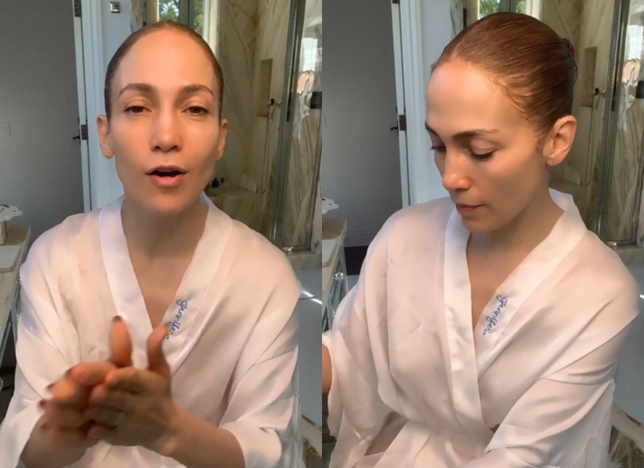 Jennifer Lopez impressiona sem maquiagem em tutorial; Vídeo