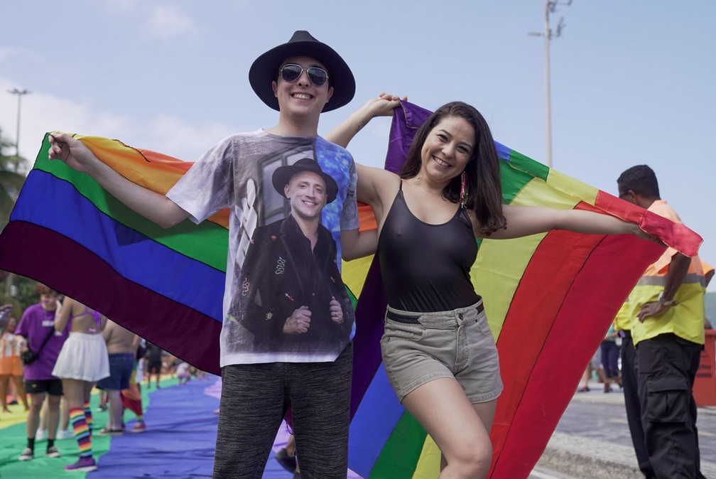 27 Parada LGBTQIAP+ em Copacabana — Foto: Sthepanie Rodrigues/g1