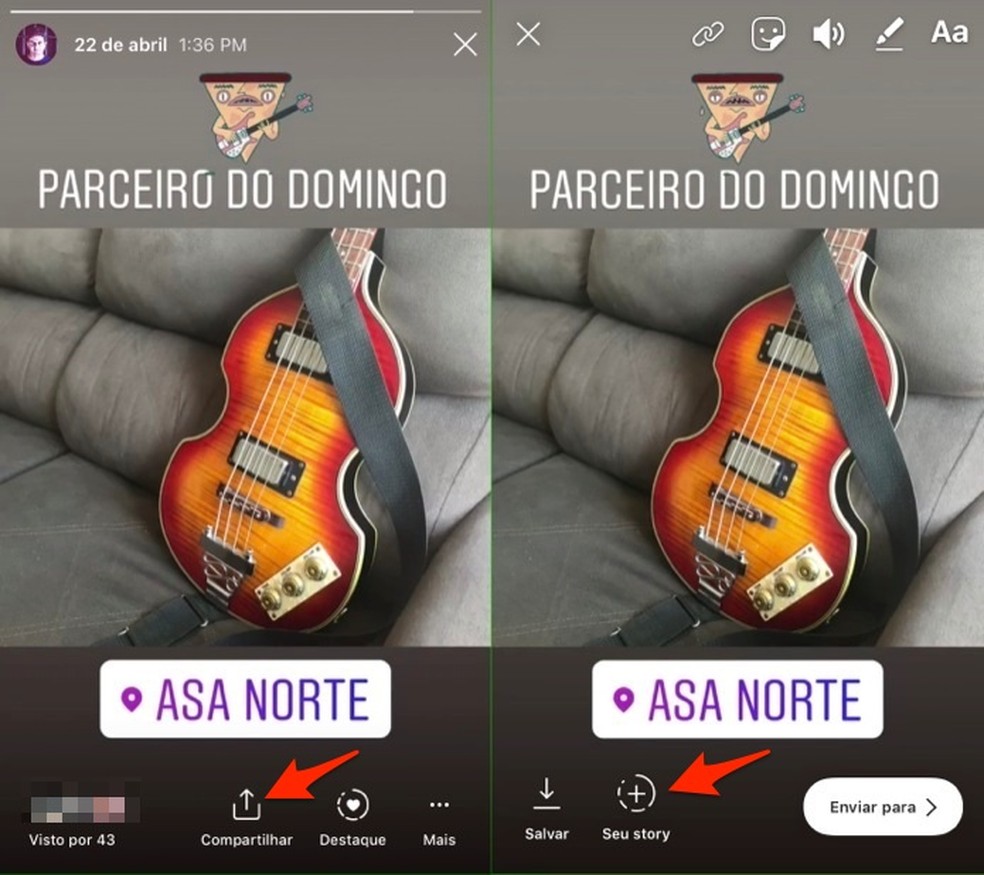 Repostar um story do Instagram pode ser feito de forma nativa (Foto: Reprodução/Marvin Costa)