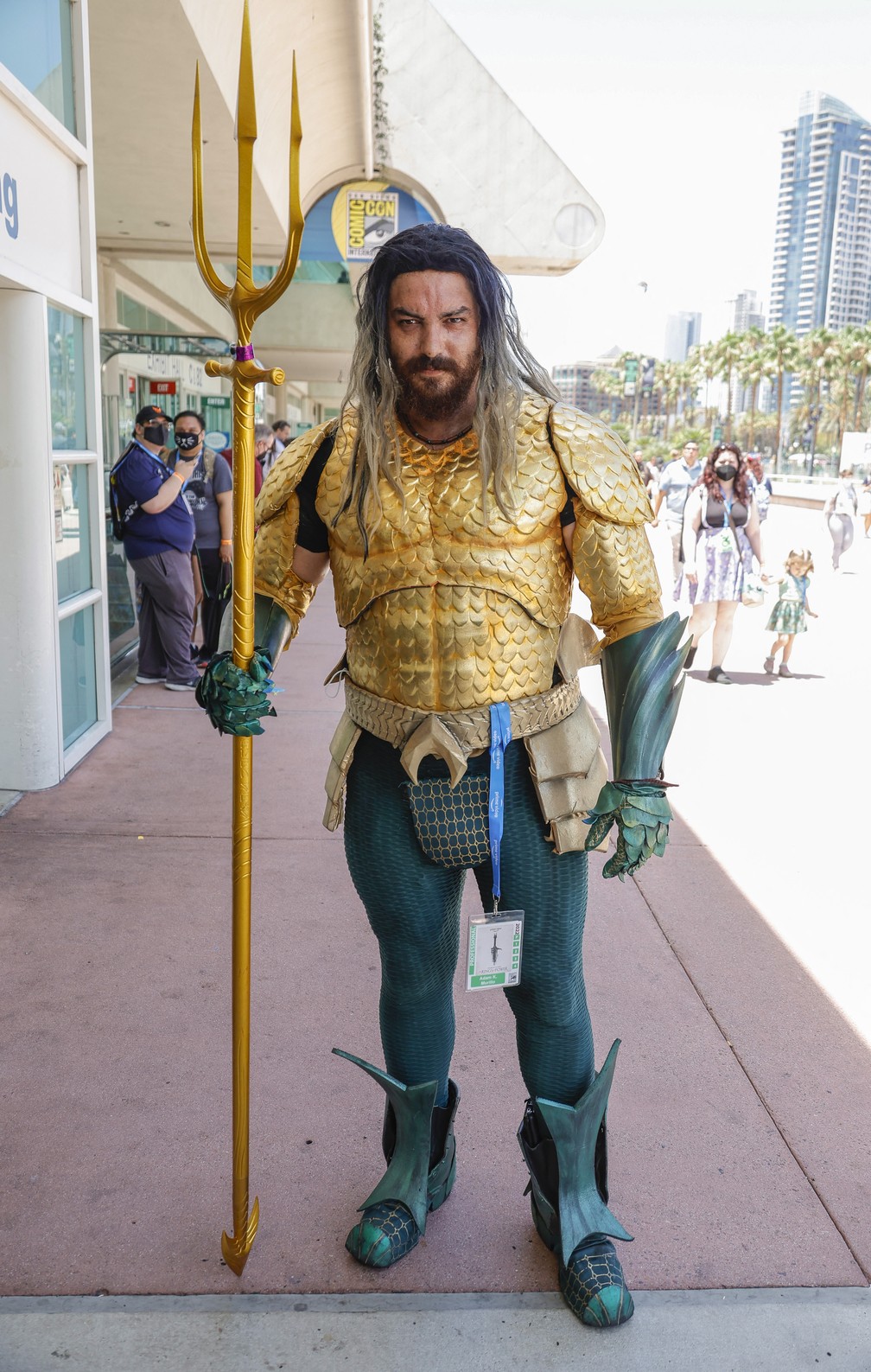 Cosplay de Aquaman na Comic-Con San Diego 2022 — Foto: Frazer Harrison / Getty Images via AFP
