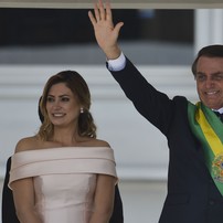 Em 2019, Bolsonaro usou a faixa comprada durante o governo Lula — Foto: Marcelo Camargo/Agência Brasil 