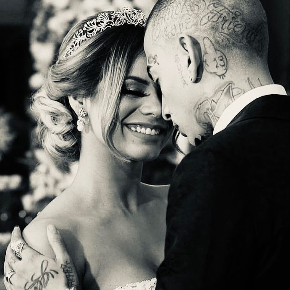 Lexa e Guimê no casamento deles — Foto: Reprodução/ Instagram