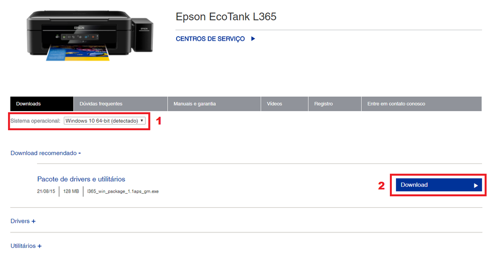 Epson L365 como fazer download do driver e instalar na impressora