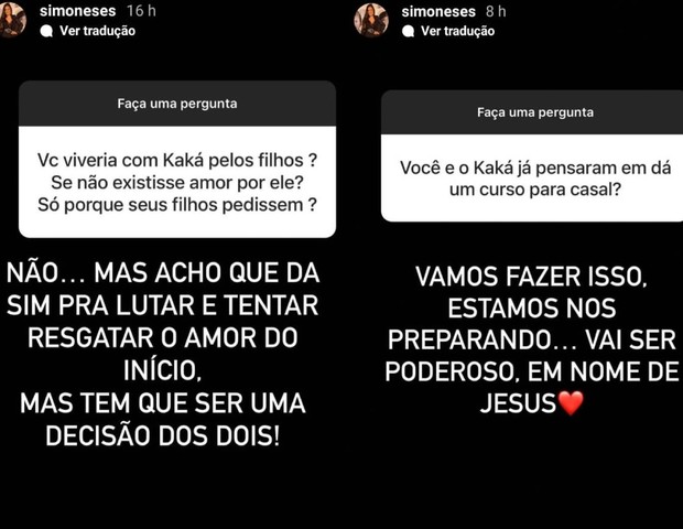 Simone responde a seguidores (Foto: Reprodução/Instagram)