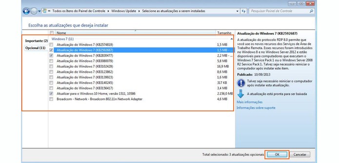Encontre a atualização do SP1 do Windows 7 (Foto: Reprodução/Barbara Mannara)