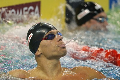 Cesar Cielo lidera a semifinal dos 50m livre em Doha (Foto: Satiro Sodré/SSPRESS)