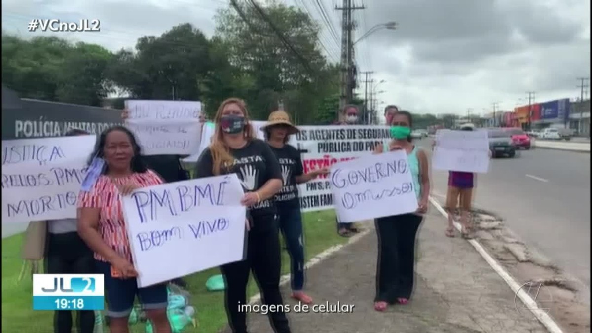 Esposas de PMs protestam e cobram ações contra atentados e mortes de agentes no PA