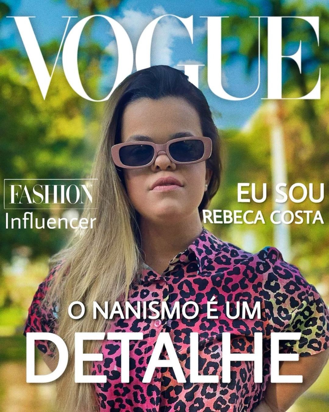 Rebeca Costa faz montagem com capa da Vogue (Foto: Reprodução / Instagram)