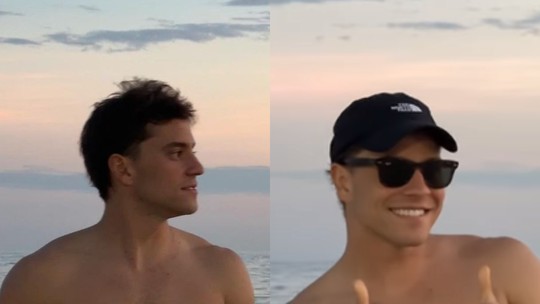 André Lamoglia, de 'Elite', curte mergulho em praia dias depois de ser visto aos beijos com Jade Picon