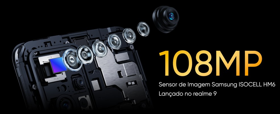 Realme 9 com sensor Isocell HM6 — Foto: Reprodução/Realme