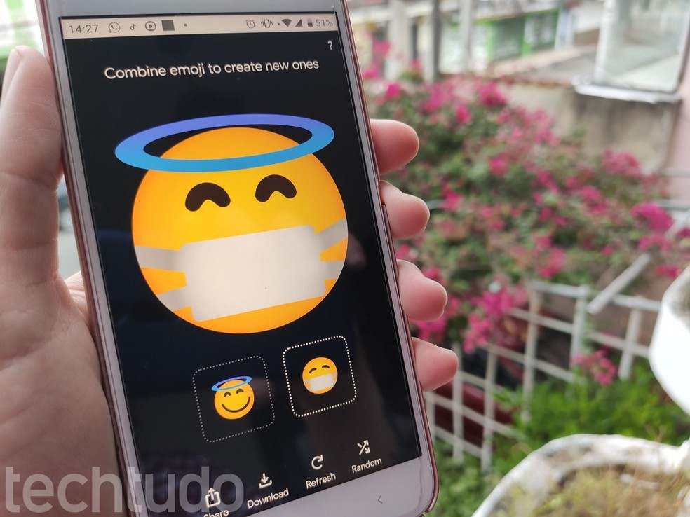 Usuário pode criar novos emojis com o Emoji Kitchen — Foto: Isabela Cabral/TechTudo