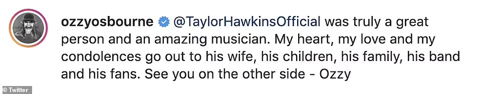 Lendas da música prestam homenagens após morte de Taylor Hawkins, baterista do Foo Fighters (Foto: Reprodução)