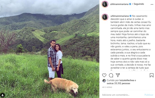 Mariana Uhlmann e o marido, Felipe Simas (Foto: Reprodução/Instagram)