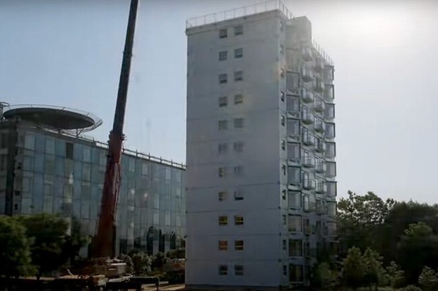 Prédio de 10 andares é construído em menos de 29 horas na China (Foto: Divulgação)
