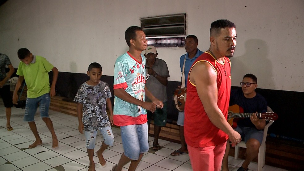 Brincantes do Lelê se preparam para o São João em ensaio. — Foto: Reprodução/TV Mirante
