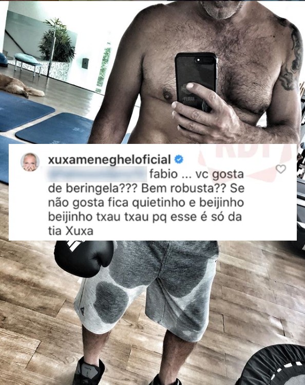 Xuxa manda recado para fã que pediu nudes de Junno (Foto: Reprodução/Instagram)