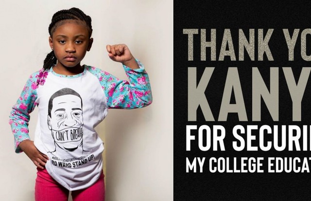 Gianna Floyd escreve mensagem de agradecimento a Kanye West por financiar seus estudos (Foto: Reprodução/Instagram)