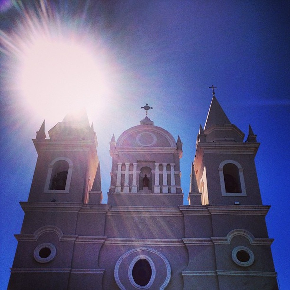 Igreja de São Benedito em Teresina em foto postada por Glória Maria — Foto: Instagram/ gmreal