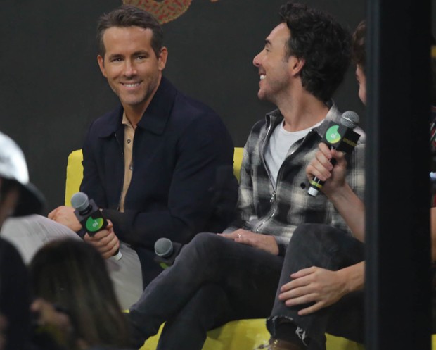 Ryan Reynolds e Shawn Levy na CCXP 2019 (Foto: Thiago Duran/AgNews)