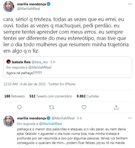 Marília Mendonça (Foto: Reprodução / Twitter)