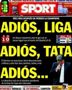 Reprodução jornal barcelona sport (Foto: Reprodução )