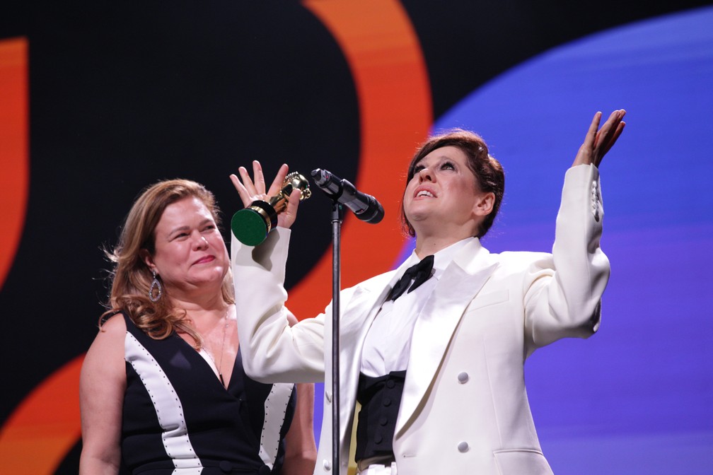 Barbara Paz é premiada no 21º Grande Prêmio do Cinema Brasileiro — Foto: Rogerio Resende/Divulgação