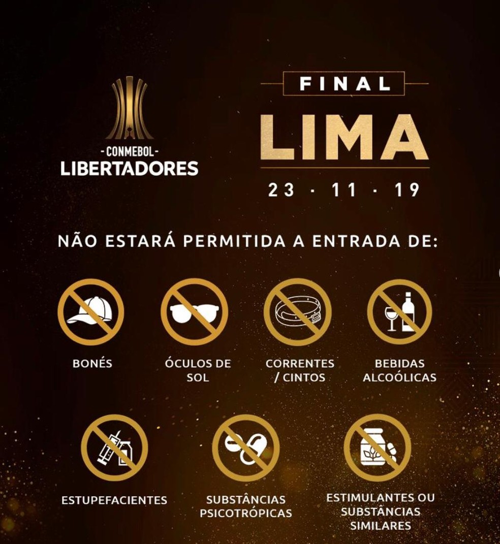 Conmebol segurança Libertadores — Foto: Reprodução