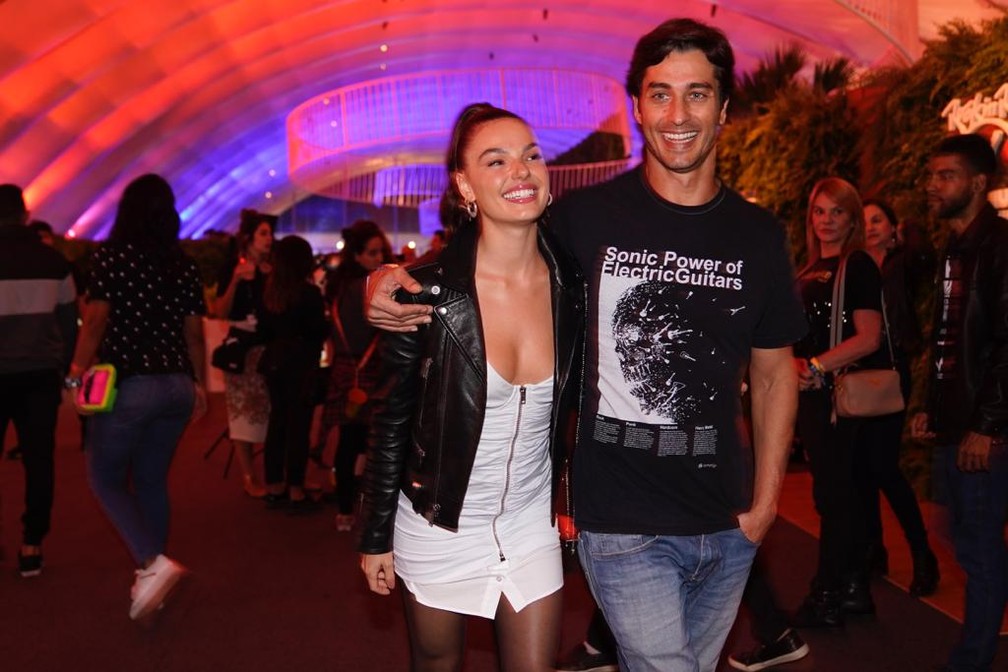Isis Valverde e o marido Andr Resende no Rock in  Rio 2019  Foto: Marcos Serra Lima/G1