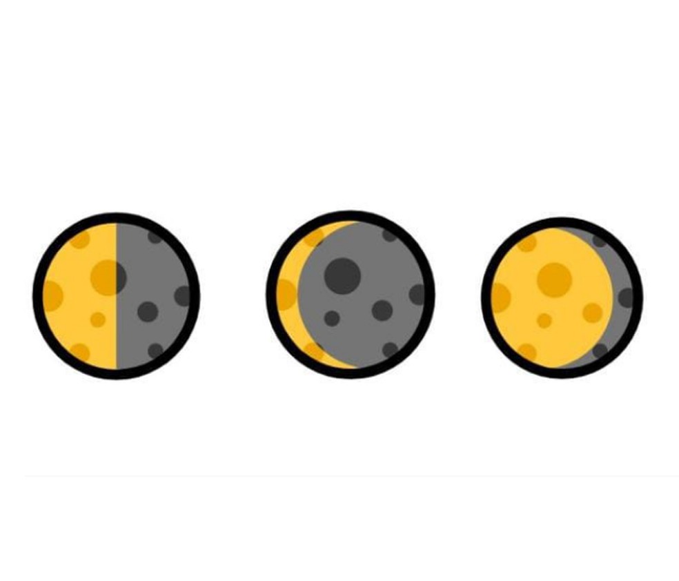 Emojis de lua em eclipse são usados para representar conteúdo sexual em mensagens no WhatsApp — Foto: Reprodução/Emojipedia