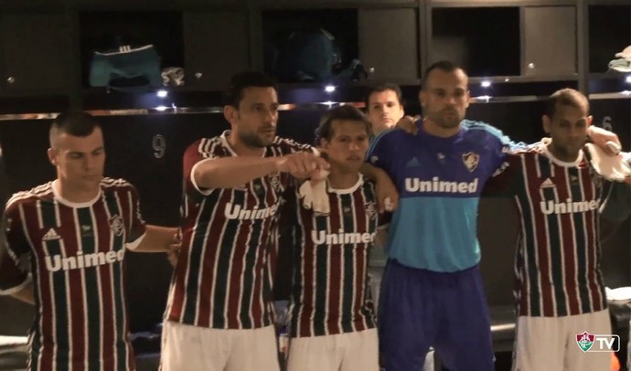 Bastidores Fluminense x Corinthians - Fred, Diguinho (Foto: Reprodução)
