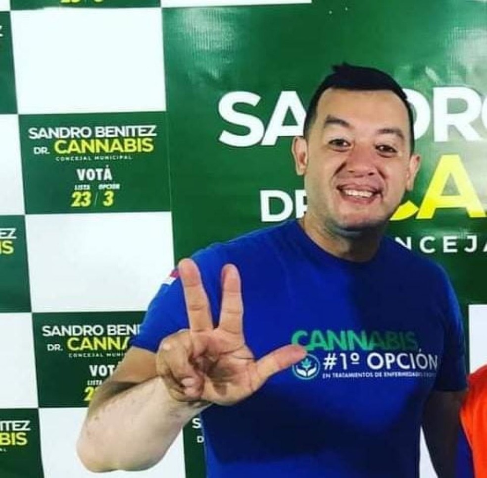 O estudante de medicina atuava como presidente na associação cannabica medicinal de Pedro Juan Caballero (APACAM) e defendia o uso da planta para fins de tratamento médico. — Foto: Redes sociais