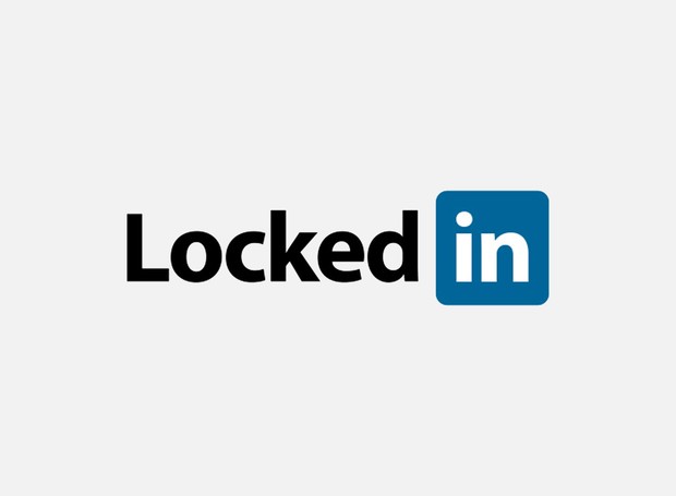 Logo do LinkedIn ganha novo significado: "Tranque-se para dentro" (Foto: Reprodução)
