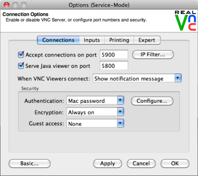 setting up vnc viewer