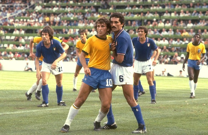 Zico, Copa 1982, Brasil x Itália (Foto: Agência Getty Images)