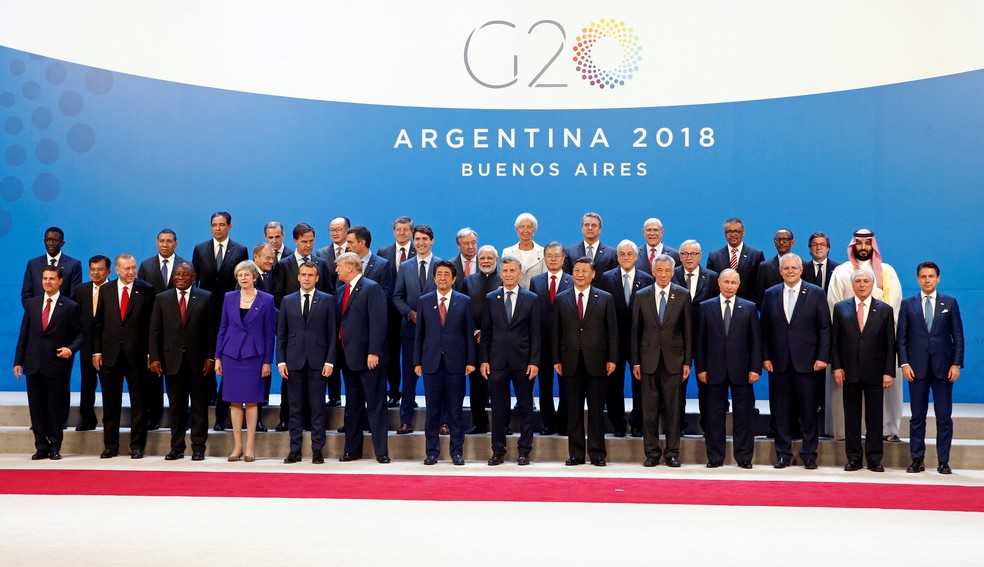 Líderes dos países do G20 — Foto: Reuters